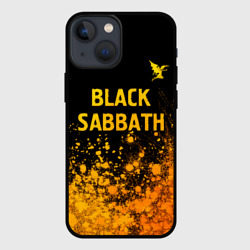 Чехол для iPhone 13 mini Black Sabbath - gold gradient: символ сверху