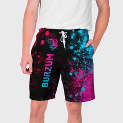 Мужские шорты 3D Burzum - neon gradient: по-вертикали
