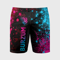 Мужские шорты спортивные Burzum - neon gradient: по-вертикали