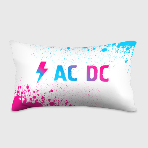 Подушка 3D антистресс AC DC neon gradient style: надпись и символ