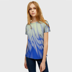 Женская футболка 3D Лучи - неоновый синий - Хуф и Ся - фото 2