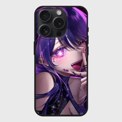 Чехол силиконовый для Apple iPhone 15 Pro Мax матовый Oshi no ko - Ай хошино подмигивает