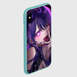Чехол для iPhone XS Max матовый Oshi no ko - Ай хошино подмигивает - фото 2