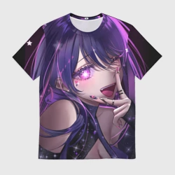 Мужская футболка 3D Oshi no ko - Ай хошино подмигивает