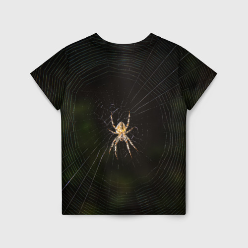 Детская футболка 3D Паук на паутине фото, цвет 3D печать - фото 2