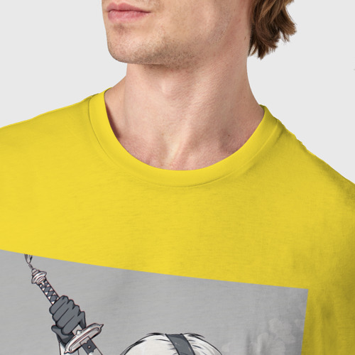 Мужская футболка хлопок Красотка Б2, цвет желтый - фото 6