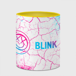 Кружка с полной запечаткой Blink 182 neon gradient style: надпись и символ - фото 2