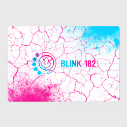 Магнитный плакат 3Х2 Blink 182 neon gradient style: надпись и символ