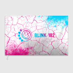 Флаг 3D Blink 182 neon gradient style: надпись и символ