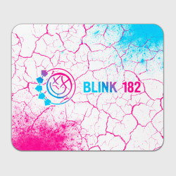 Прямоугольный коврик для мышки Blink 182 neon gradient style: надпись и символ