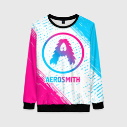 Женский свитшот 3D Aerosmith neon gradient style