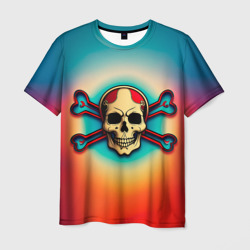 Красочный веселый роджер – Мужская футболка 3D с принтом купить со скидкой в -26%