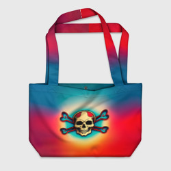 Пляжная сумка 3D Красочный веселый роджер