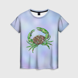 Женская футболка 3D Краб морская жизнь