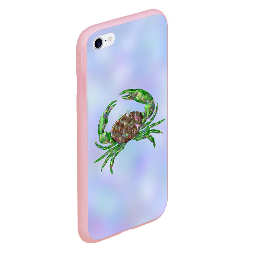 Чехол для iPhone 6/6S матовый с принтом Краб морская жизнь, вид сбоку #3