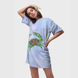Платье-футболка 3D Краб морская жизнь - фото 2
