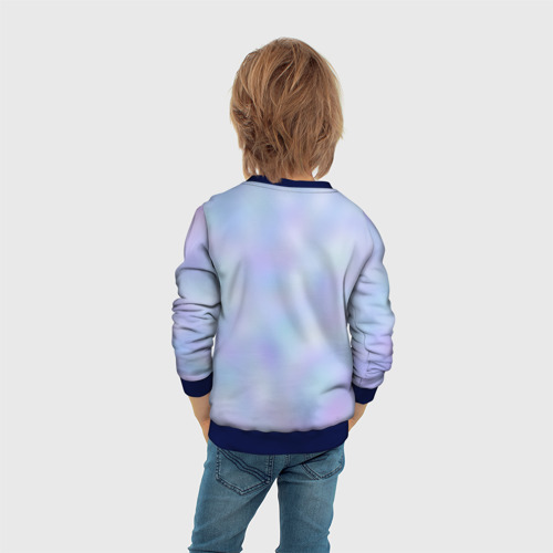 Детский свитшот 3D с принтом Щитовидная мандала, вид сзади #2