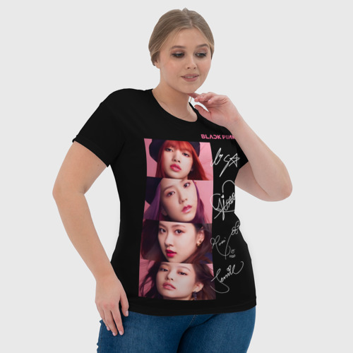 Женская футболка 3D с принтом Blackpink Autographs, фото #4