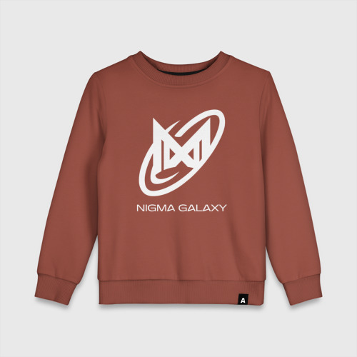 Детский свитшот хлопок Nigma Galaxy logo, цвет кирпичный