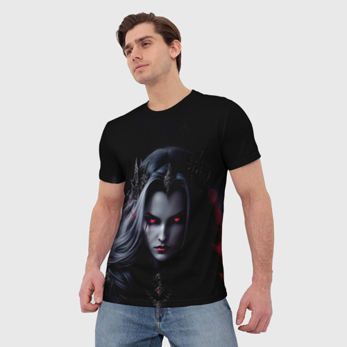 Мужская футболка 3D Королева тьмы, цвет 3D печать - фото 3