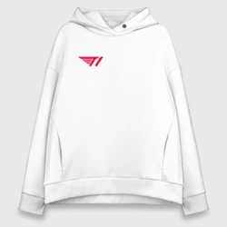 Женское худи Oversize хлопок T1 red