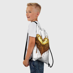 Рюкзак-мешок 3D Золотое сердце - фото 2