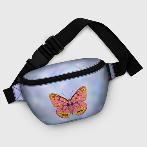 Поясная сумка 3D Розовая бабочка на снежном фоне - фото 6