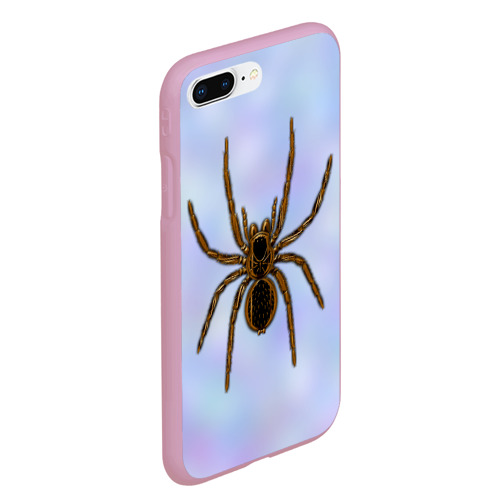 Чехол для iPhone 7Plus/8 Plus матовый Птицеед паук, цвет розовый - фото 3