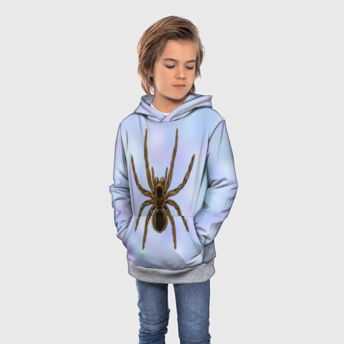 Детская толстовка 3D с принтом Птицеед паук, фото на моделе #1
