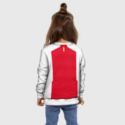 Свитшот с принтом ФК Арсенал Лондон форма 23-24 домашняя для ребенка, вид на модели сзади №4. Цвет основы: белый