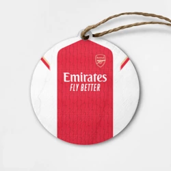 Деревянная игрушка круг ФК Арсенал Лондон форма 23-24 домашняя