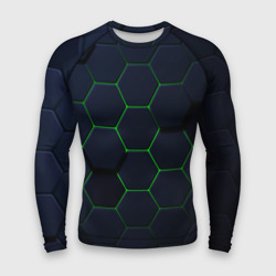 Мужской рашгард 3D Honeycombs green
