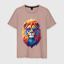 Мужская футболка хлопок Крутой лев