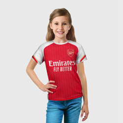 Футболка с принтом Тьерри Анри Арсенал Лондон форма домашняя для ребенка, вид на модели спереди №3. Цвет основы: белый