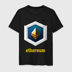 Мужская футболка хлопок Логотип Ethereum