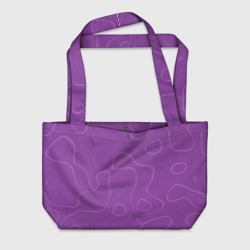 Пляжная сумка 3D Объемные разводы - яркий фиолетовый - узор Хуф и Ся
