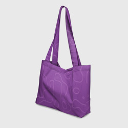 Пляжная сумка 3D Объемные разводы - яркий фиолетовый - узор Хуф и Ся - фото 2