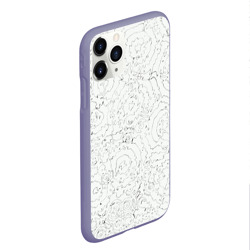 Чехол для iPhone 11 Pro Max матовый Хаотичная черно-белая рябь - узор Хуф и Ся - фото 2