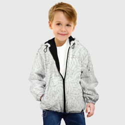 Детская куртка 3D Хаотичная черно-белая рябь - узор Хуф и Ся - фото 2