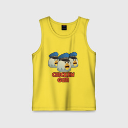 Детская майка хлопок Chicken Gun команда синие