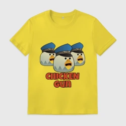 Мужская футболка хлопок Chicken Gun команда синие