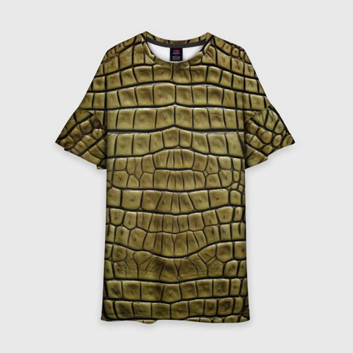 Детское платье 3D Текстура кожи крокодила, цвет 3D печать