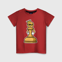 Шахматная пешка InChess – Детская футболка хлопок с принтом купить со скидкой в -20%