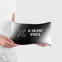 Подушка 3D антистресс A Silent Voice glitch на темном фоне: надпись и символ - фото 2