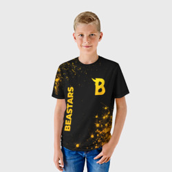 Детская футболка 3D Beastars - gold gradient: надпись, символ - фото 2