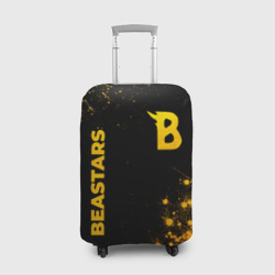 Чехол для чемодана 3D Beastars - gold gradient: надпись, символ