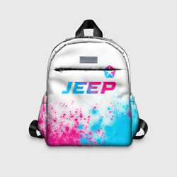 Детский рюкзак 3D Jeep neon gradient style: символ сверху