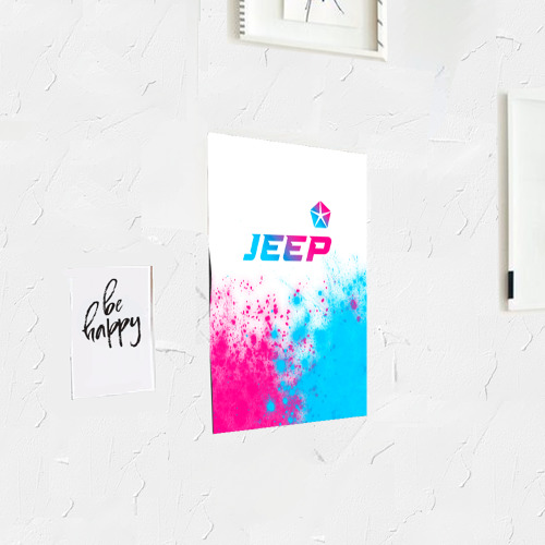 Постер Jeep neon gradient style: символ сверху - фото 3