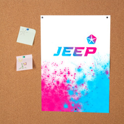 Постер Jeep neon gradient style: символ сверху - фото 2