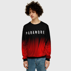 Мужской свитшот 3D Paramore red plasma - фото 2